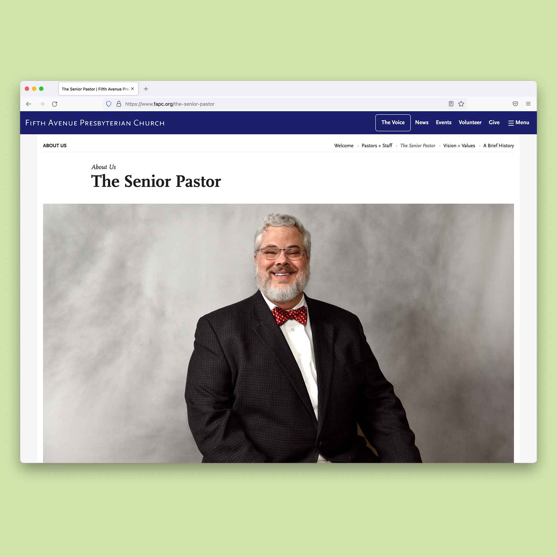 FAPC Senior Pastor page