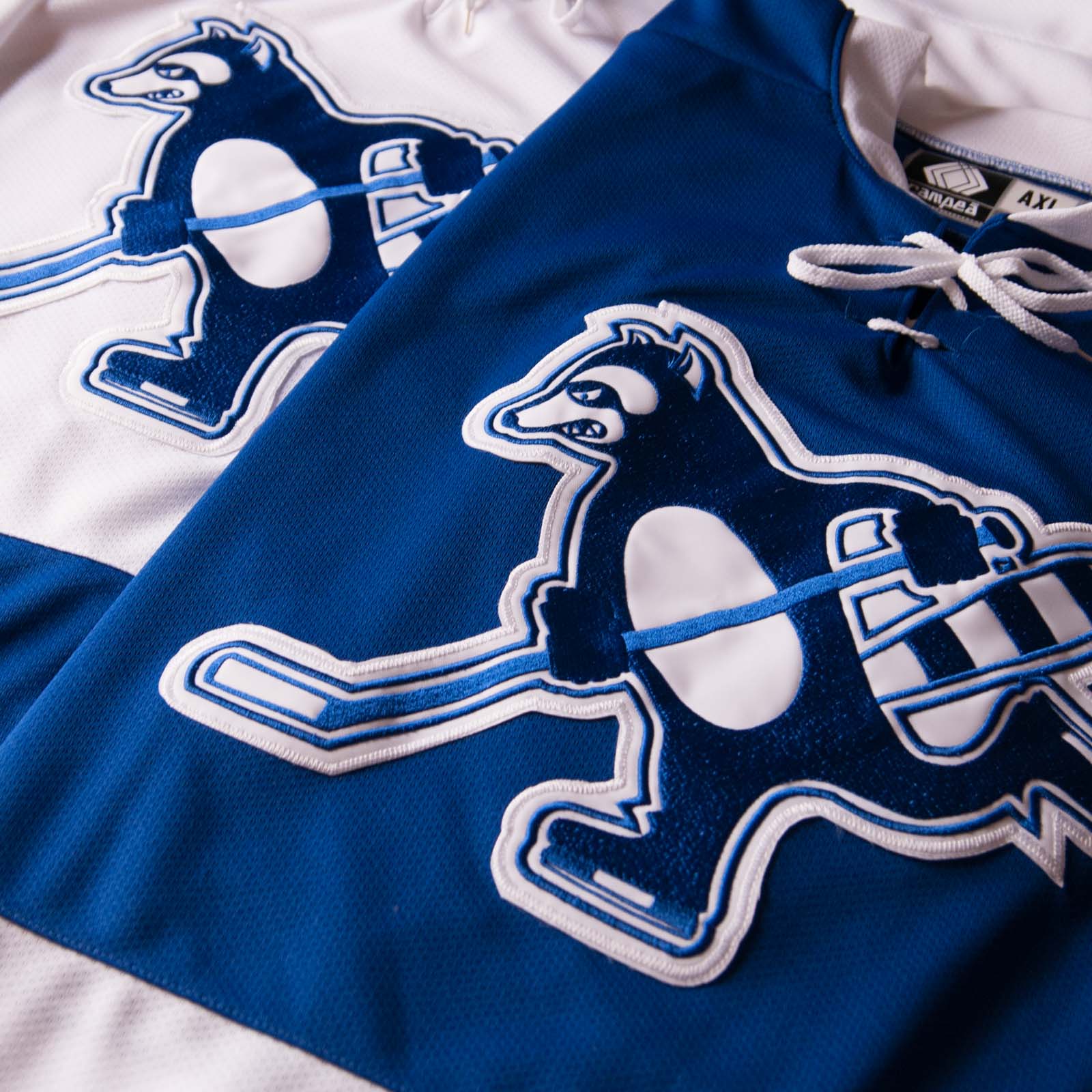 Blue and white PPHC jerseys