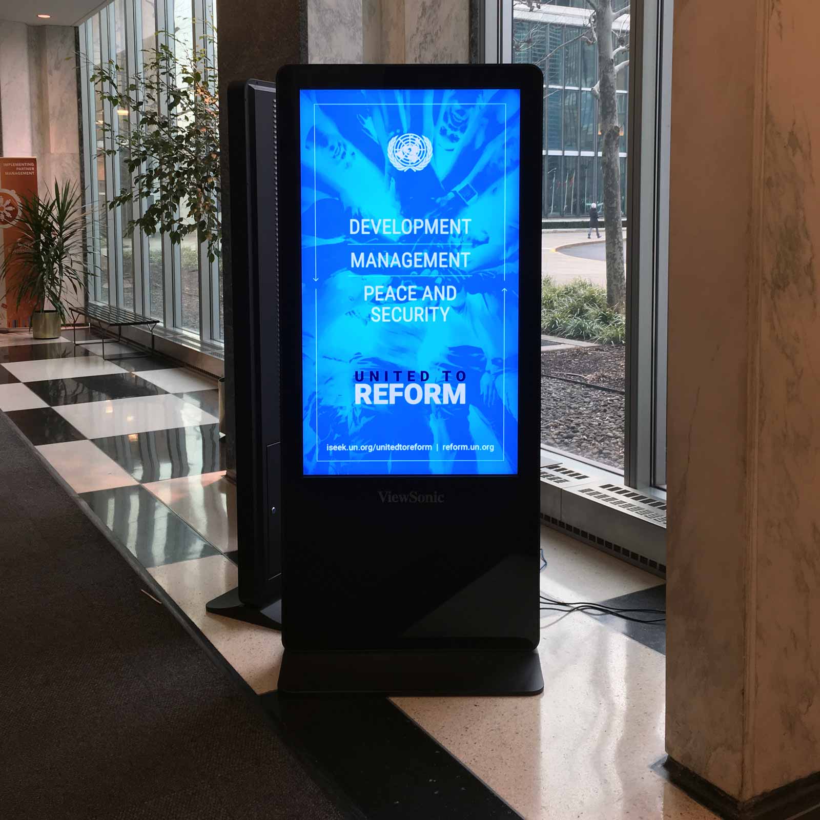 United to Reform kiosk graphics